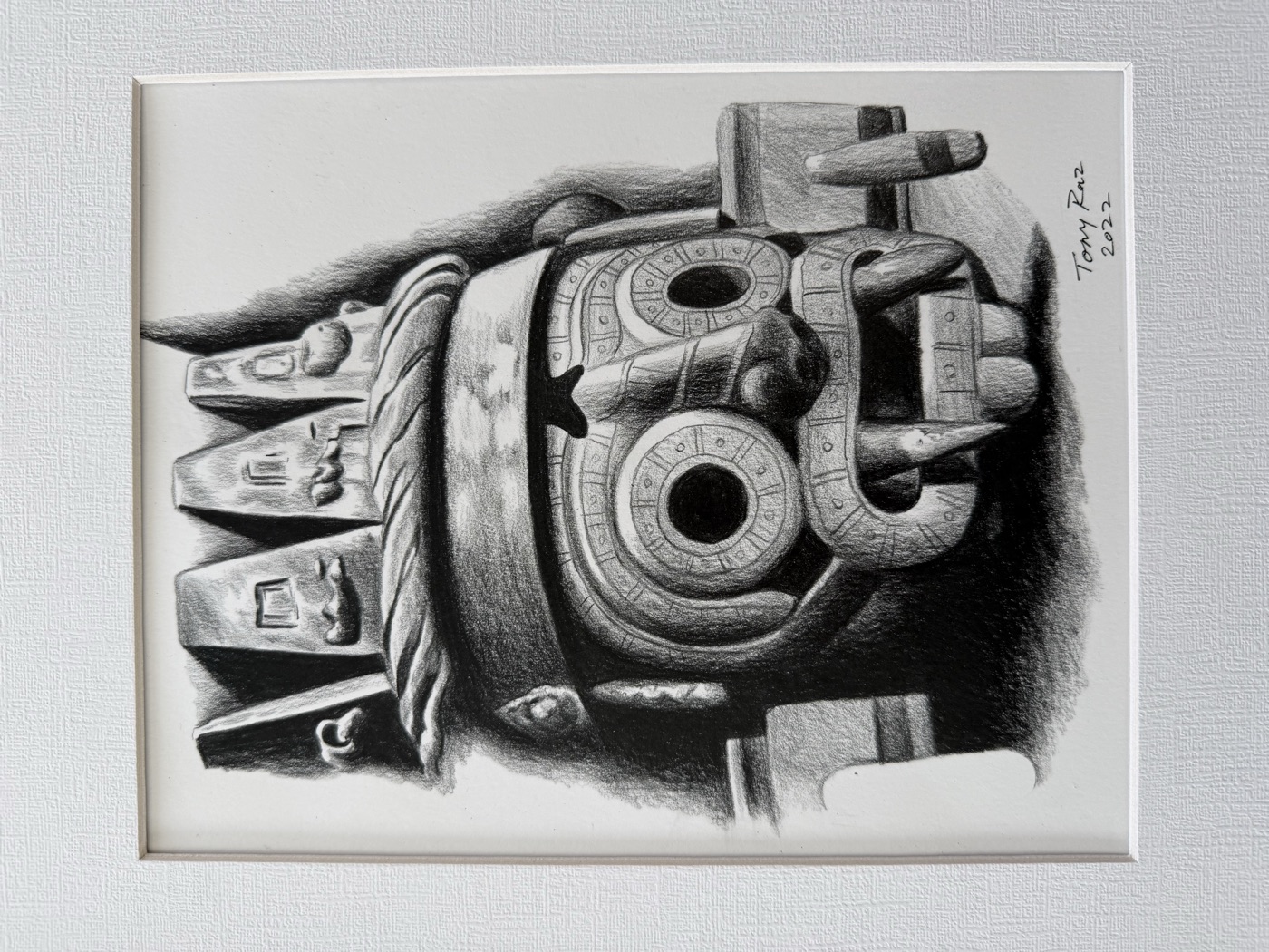 Original black & grey drawing by Tony Raz