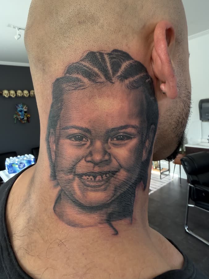 Fresh tattoo work by Tony Raz