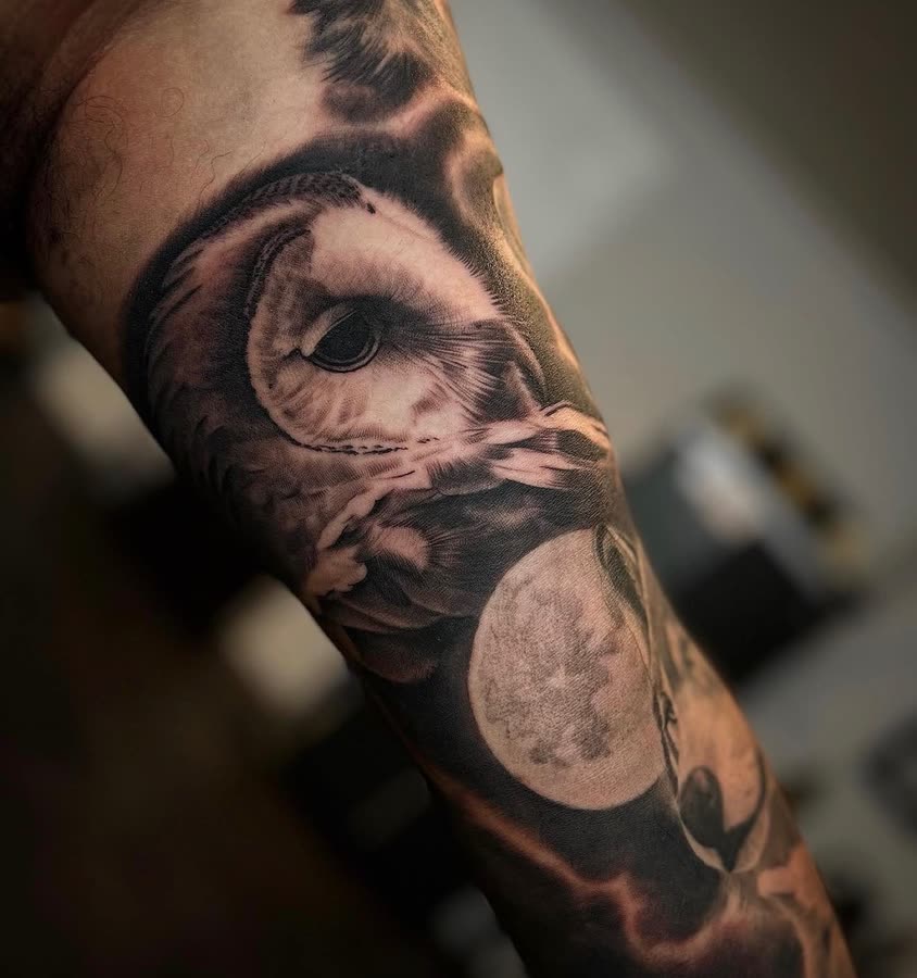 Fresh tattoo work by Tony Raz