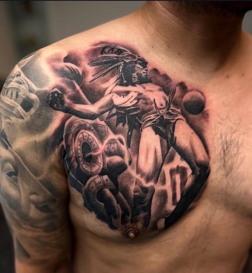 Fresh tattoo work by Tony Raz