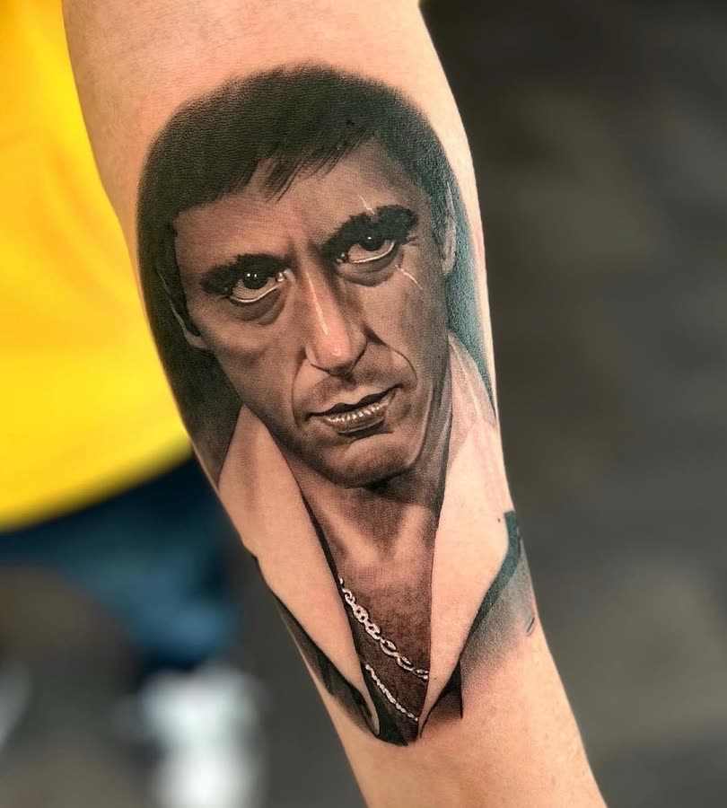 Fresh tattoo work by Tony Raz