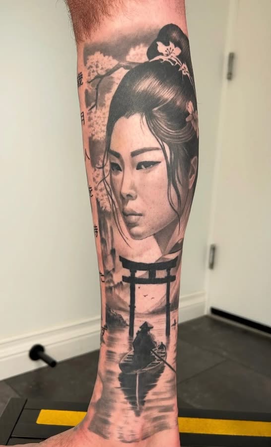 Healed tattoo work by Tony Raz