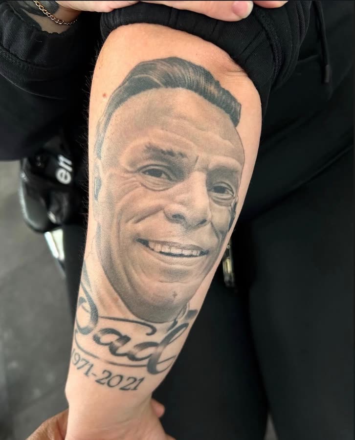 Healed tattoo work by Tony Raz