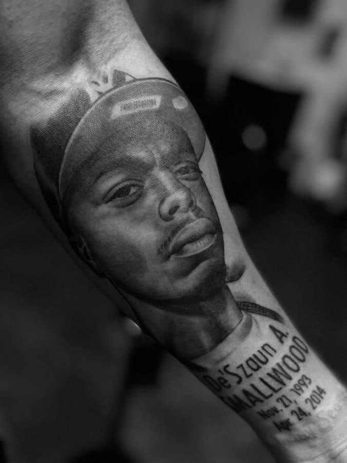 Healed tattoo work by Tony Raz