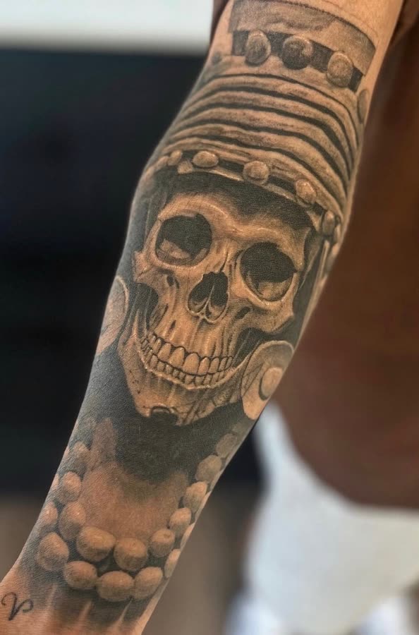 Healed tattoo work by Tony Raz