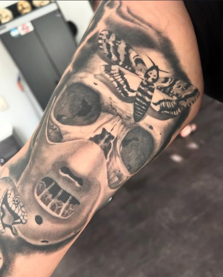 Healed tattoo work by Tony Raz